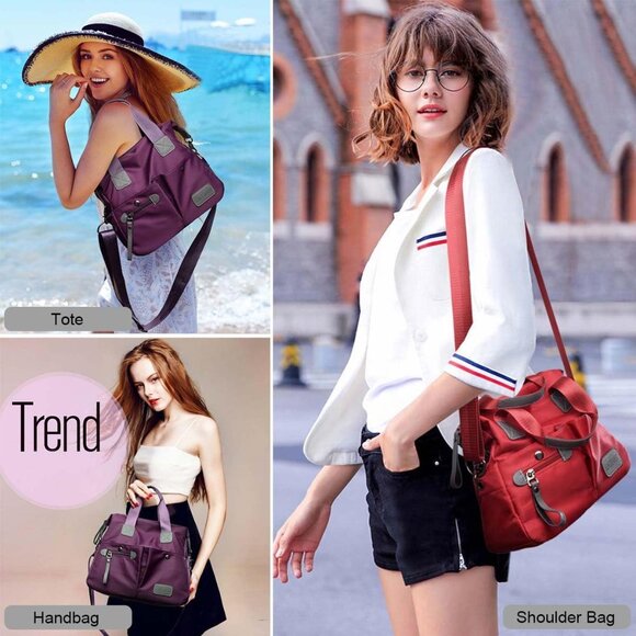 Tote Bag for Women,Multi Pockets Shoulder Handbag,Nurse Bag for Work,Large Cross - Picture 6 of 6